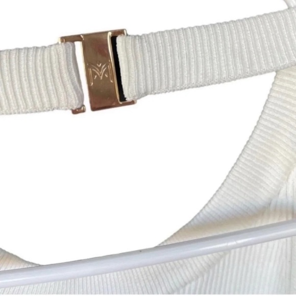 MILLY White Knitted Halter Neck Open Back Sleeveless Top Size Large - Picture 3 of 15